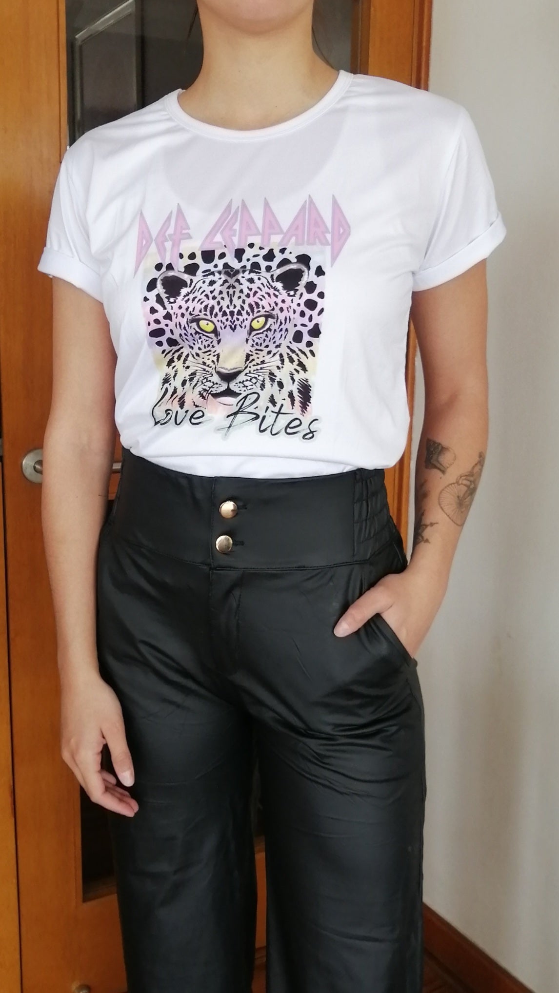 PANTALON ECOCUERO OPACO NEGRO