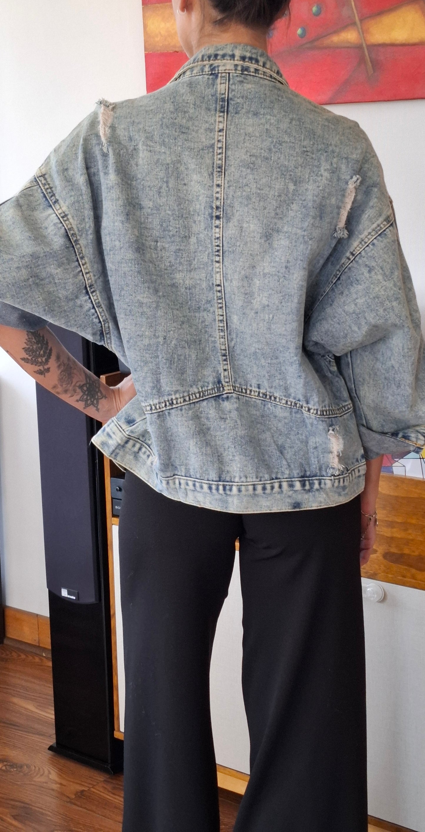 CHAQUETA DE  JEANS CON LENTEJUELAS