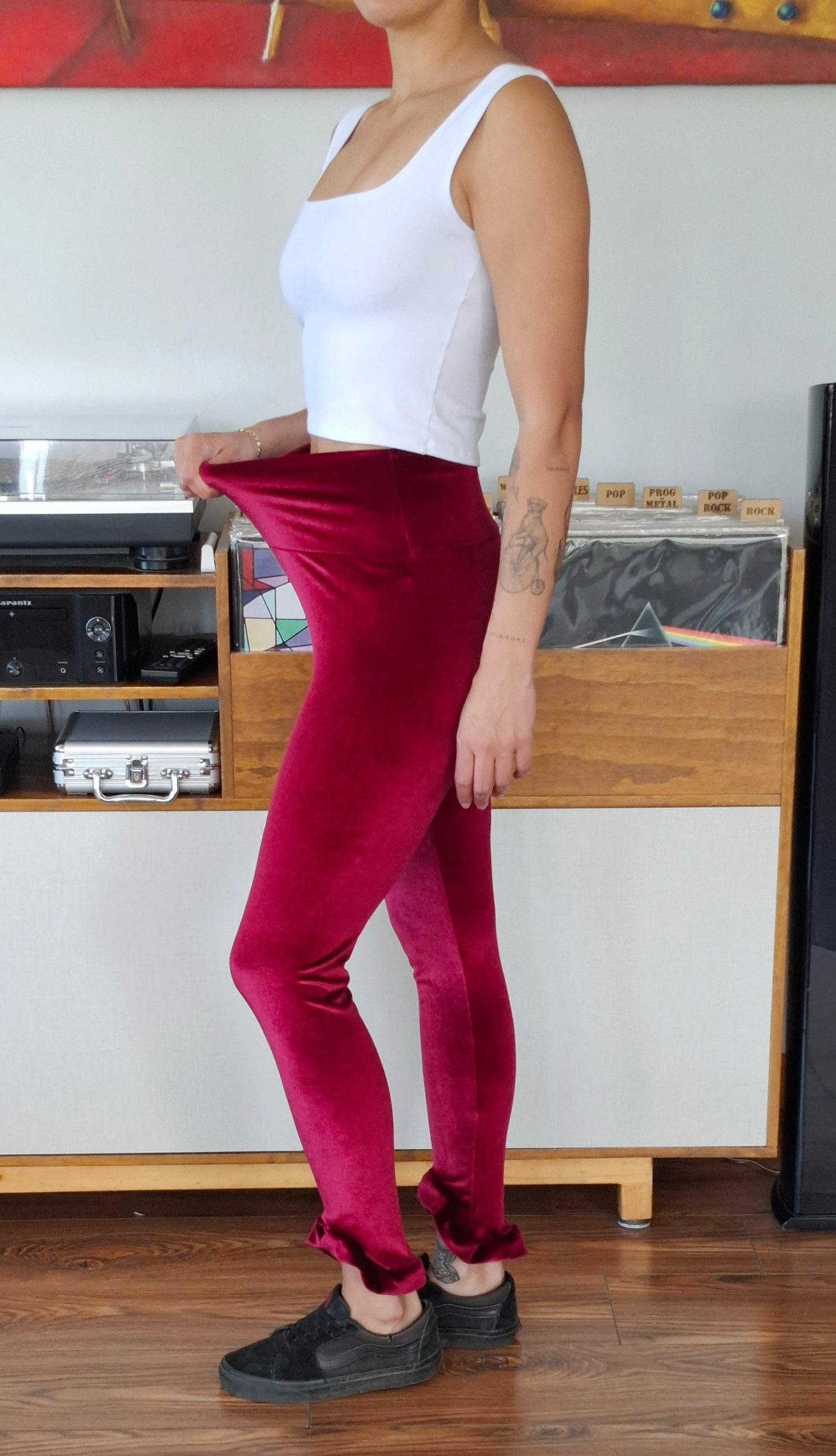 CALZA BRUNA TERCIOPELO