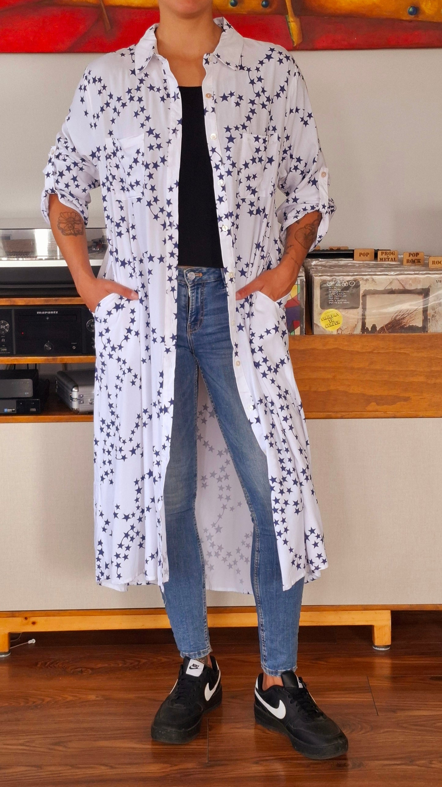 BLUSON BLANCO CON ESTRELLAS