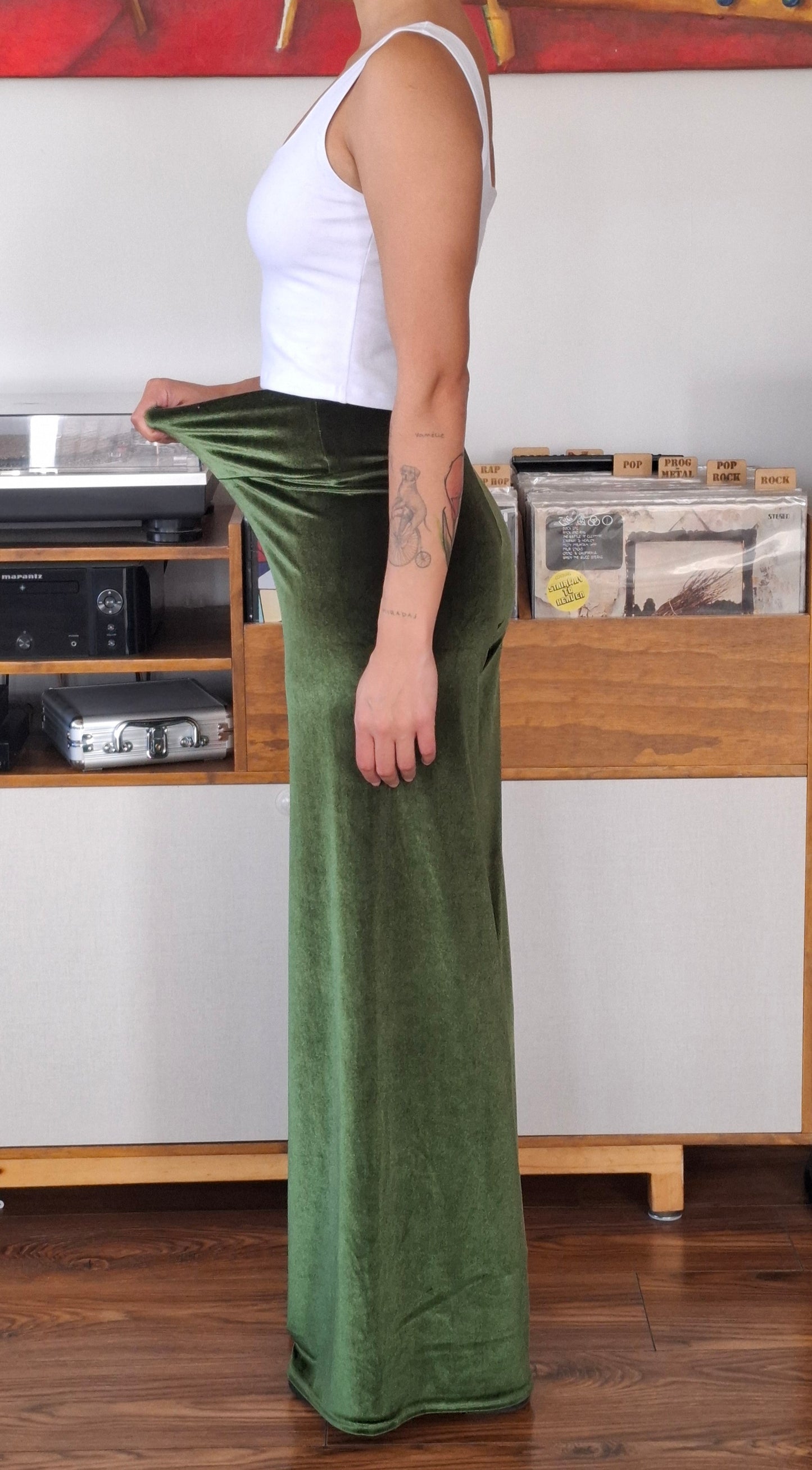 PALAZZOS TERCIOPELO VERDE OLIVO