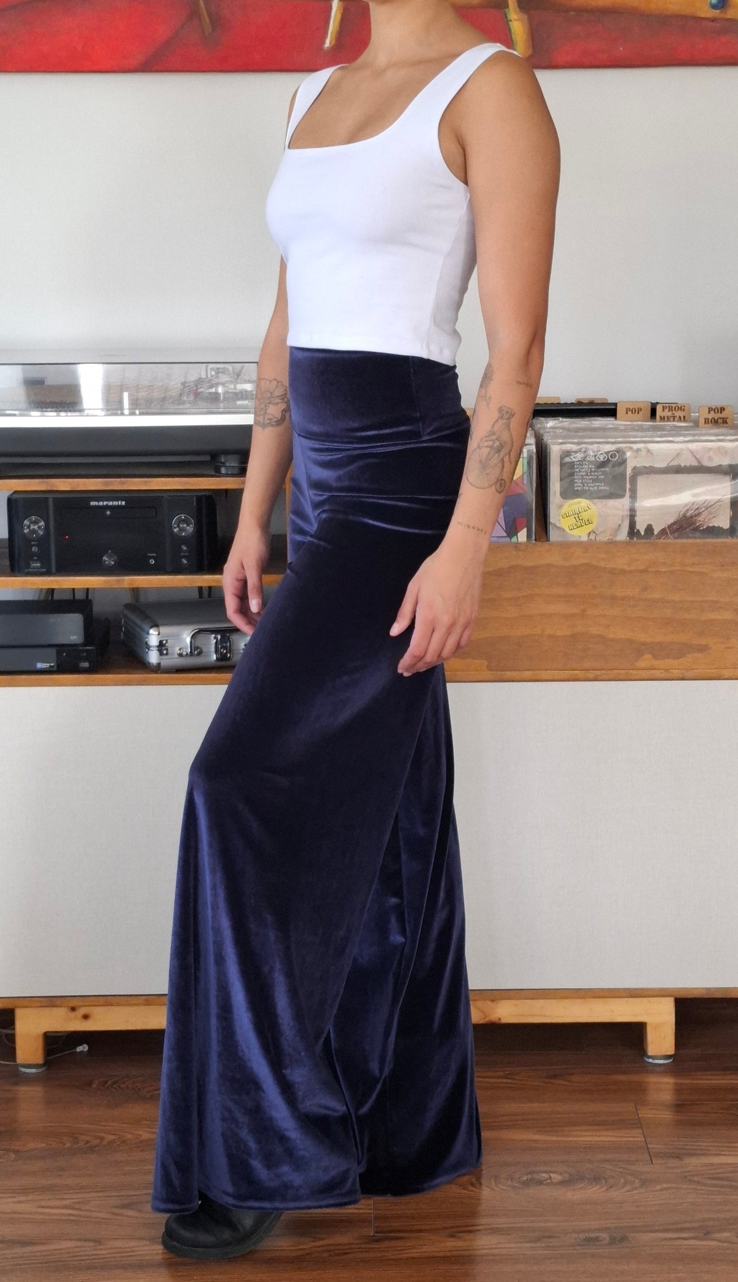 PALAZZO TERCIOPELO AZUL MARINO