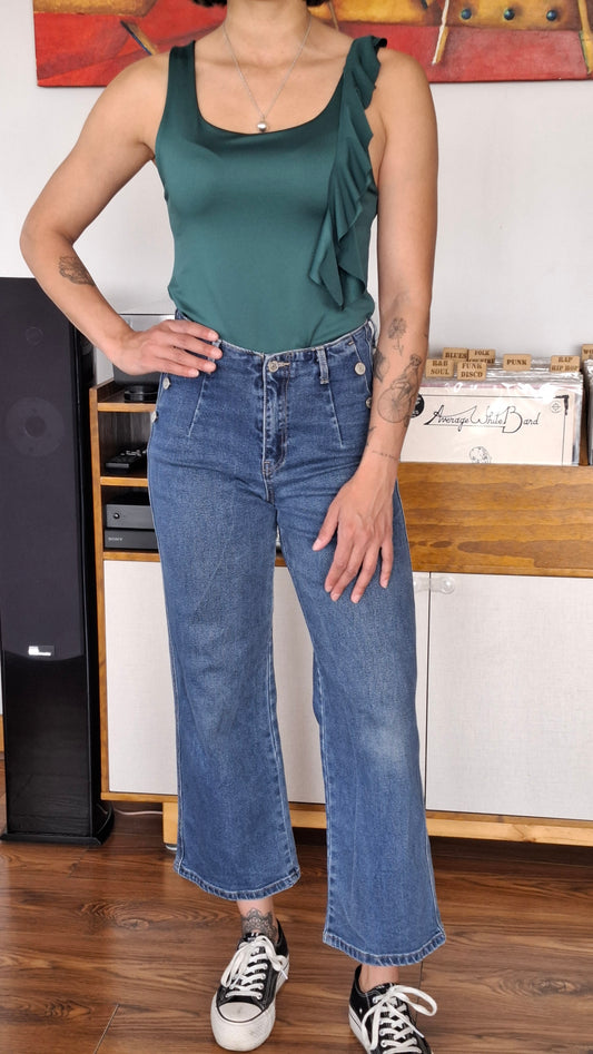 POLERA VERDE BASIC LAZO