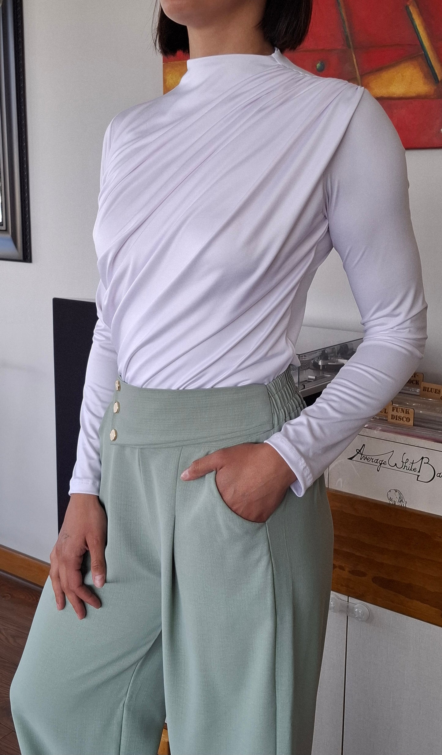 POLERA BASIC CLASIC BLANCA