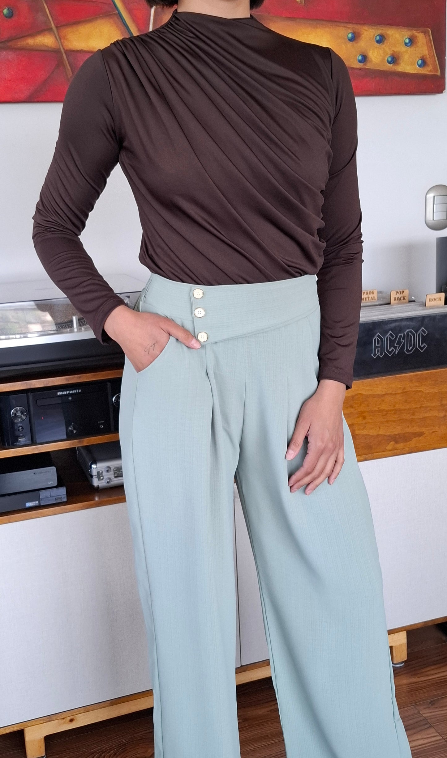 POLERA BASIC CLASIC CAFE MORO