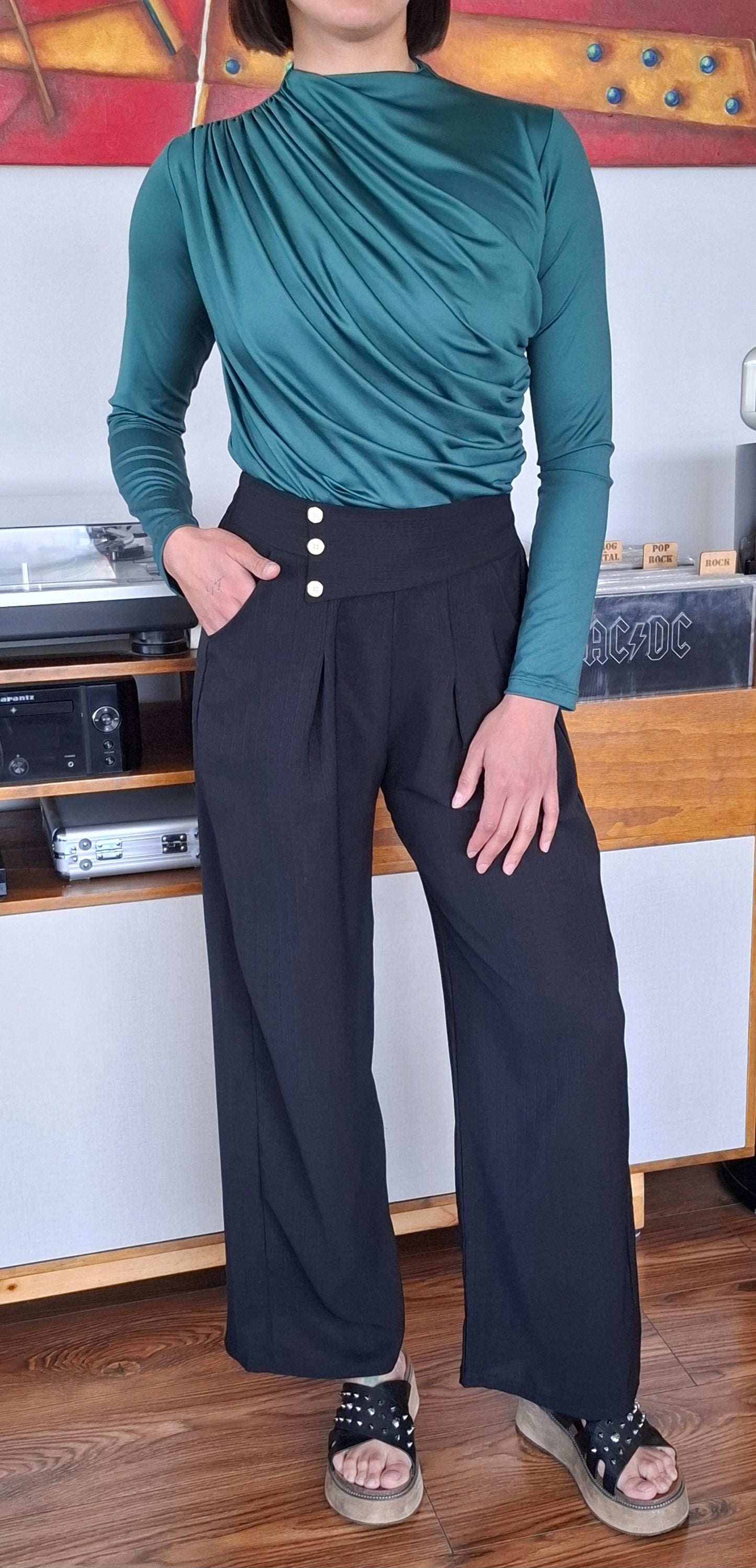 PANTALONES SASTRE NEGRO