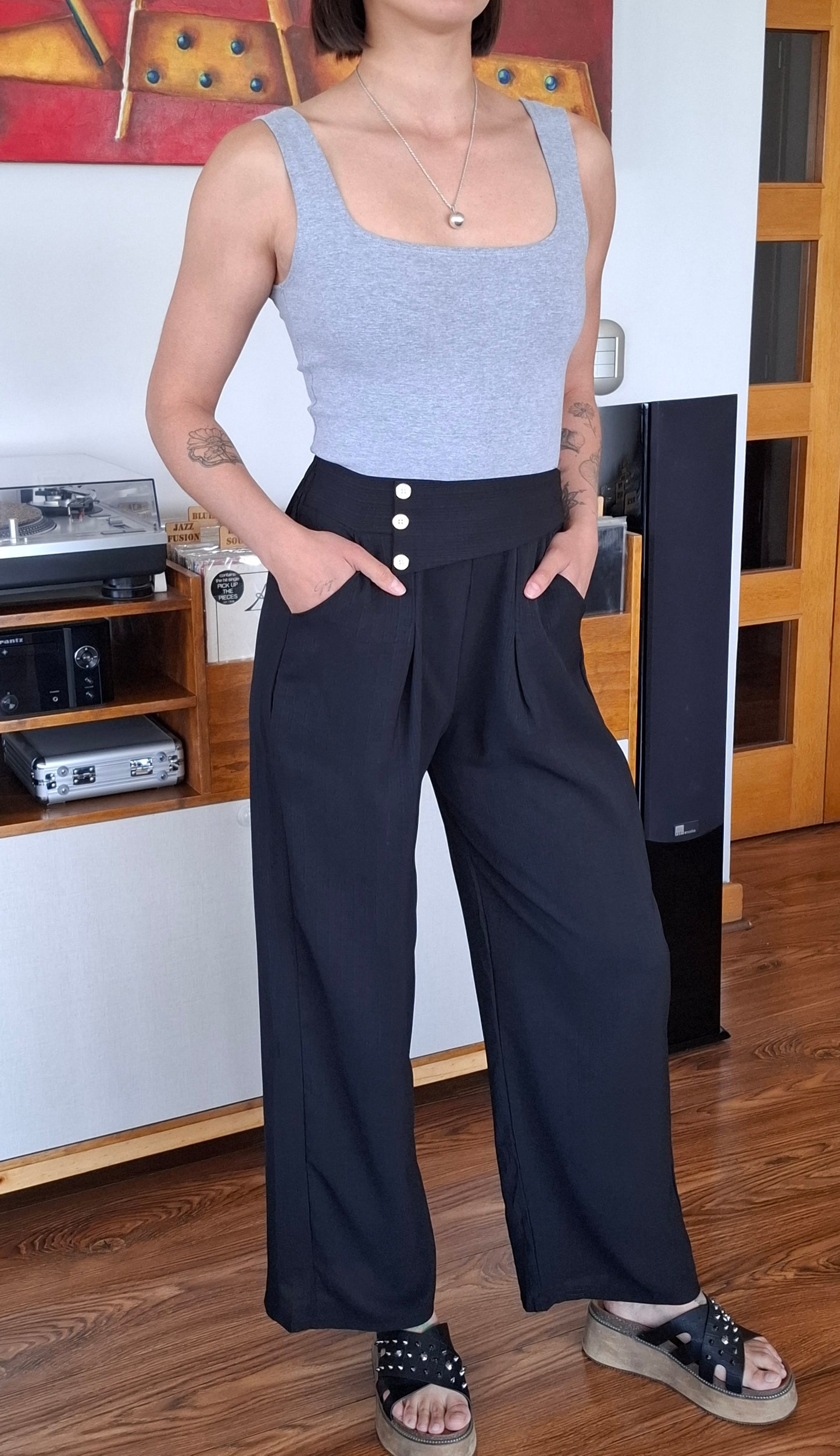 PANTALONES SASTRE NEGRO