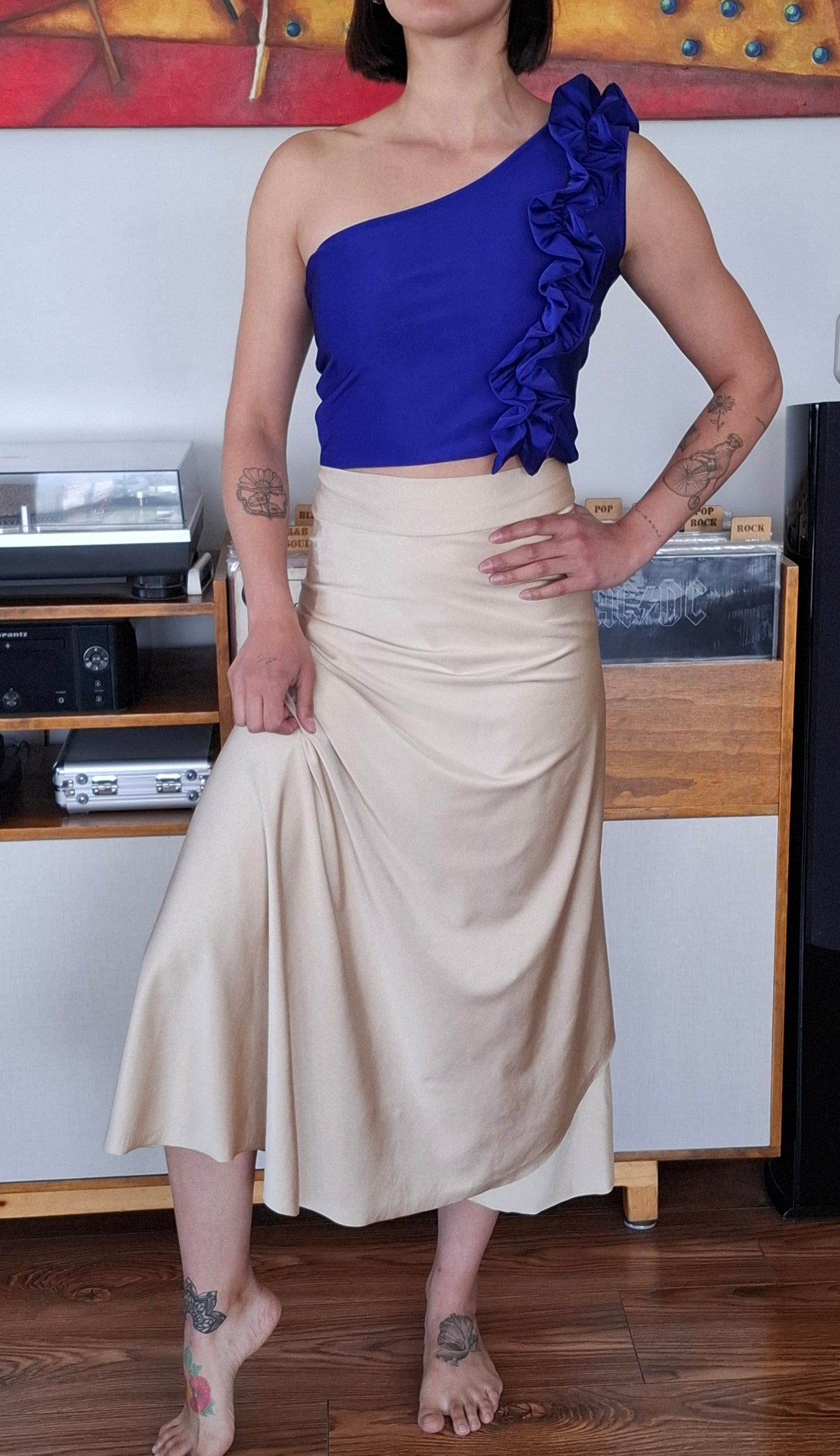FALDA TILI BEIGE
