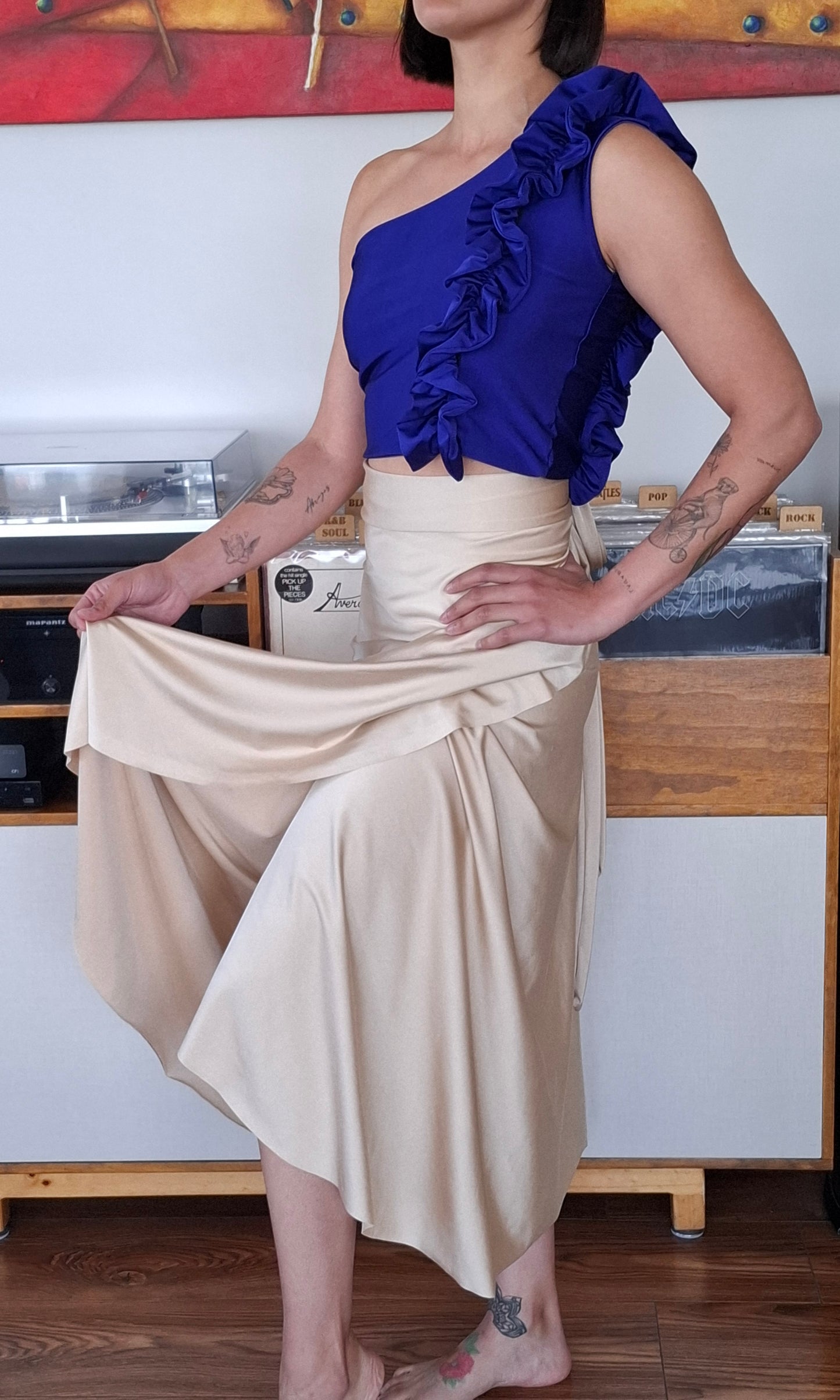 FALDA TILI BEIGE