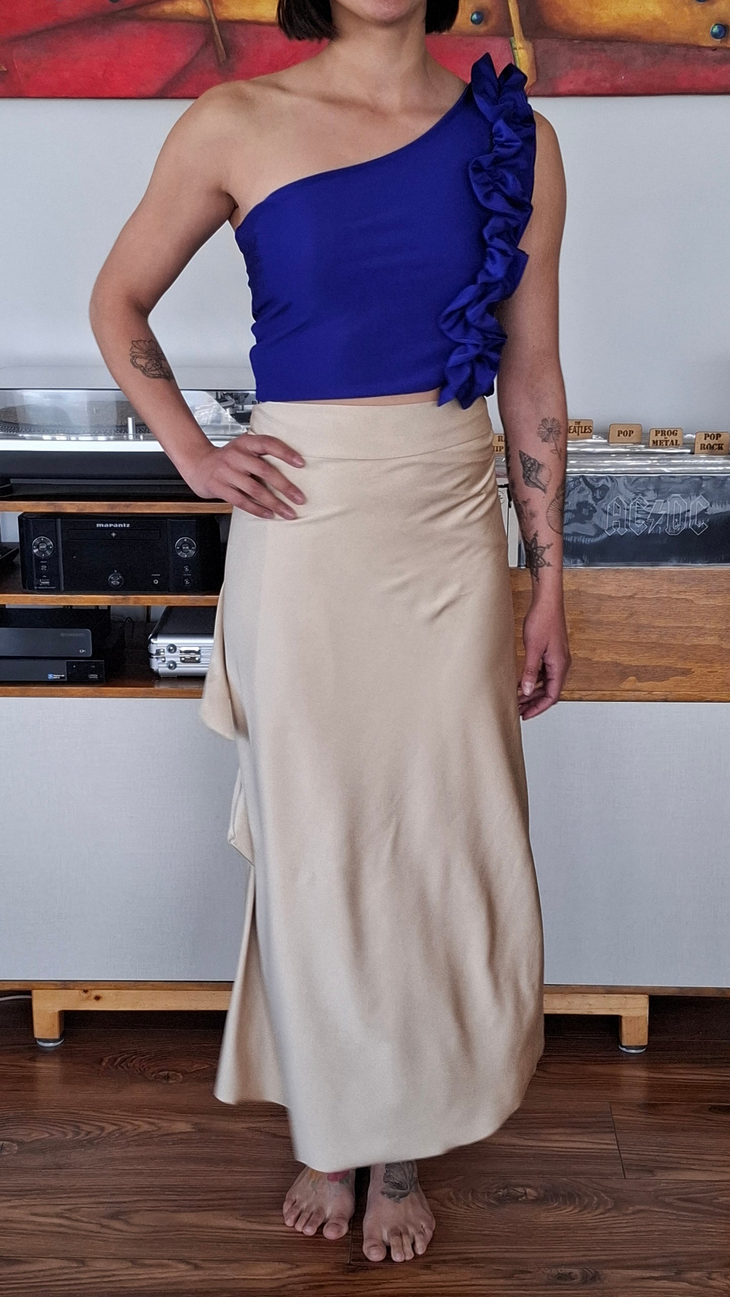 FALDA TILI BEIGE