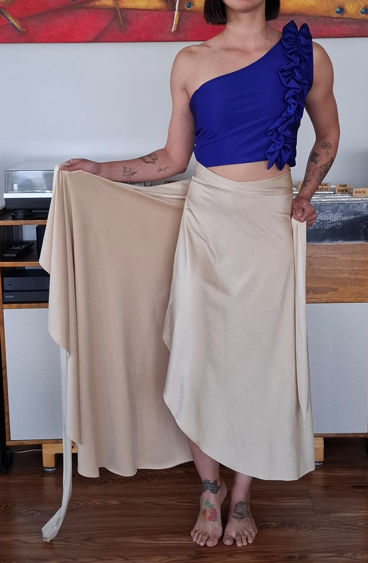 FALDA TILI BEIGE