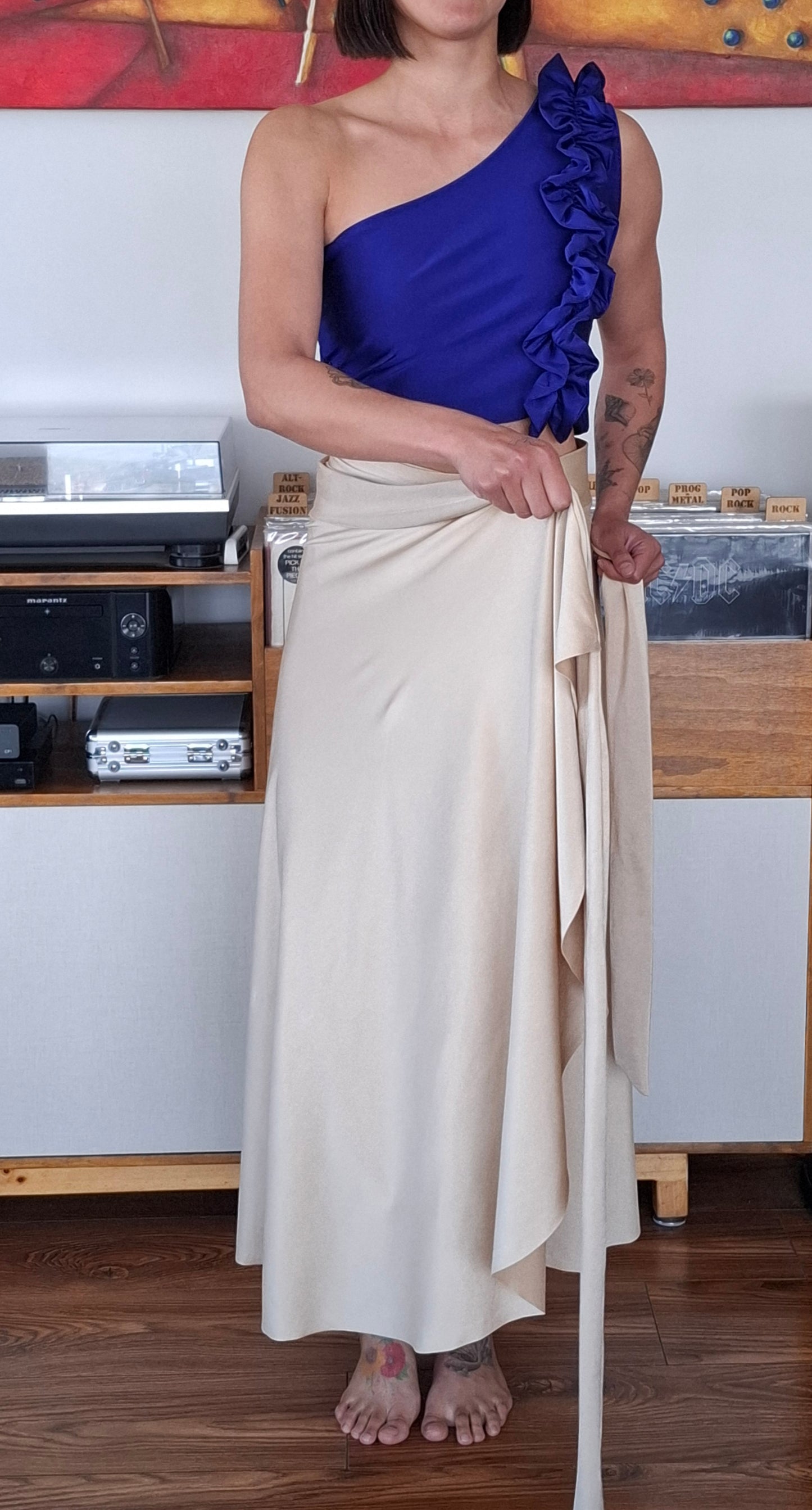 FALDA TILI BEIGE