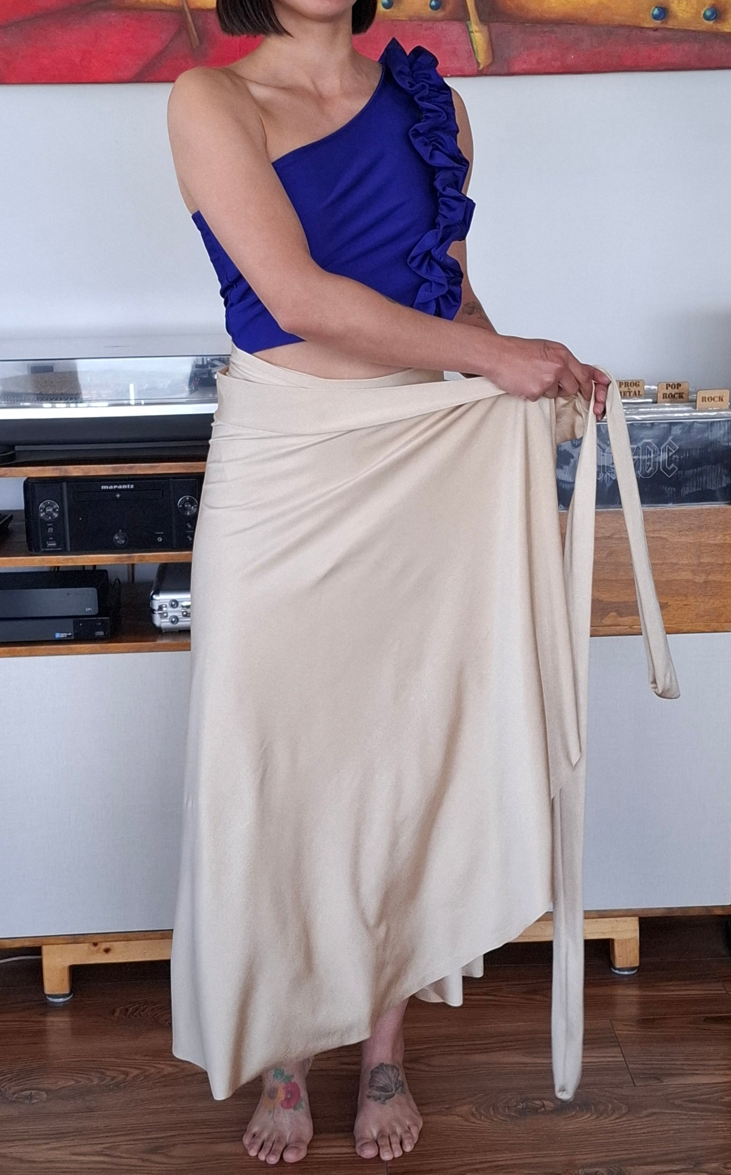 FALDA TILI BEIGE