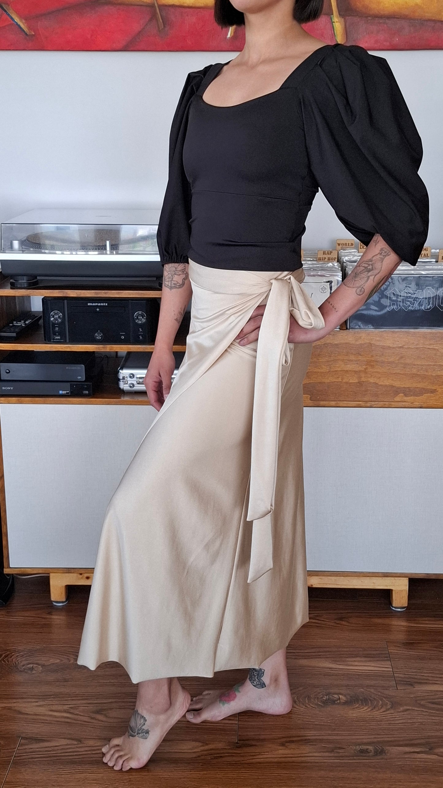 FALDA TILI BEIGE