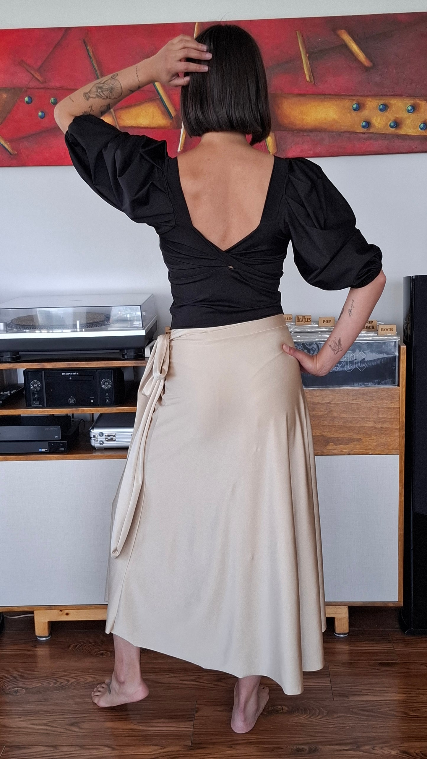 FALDA TILI BEIGE