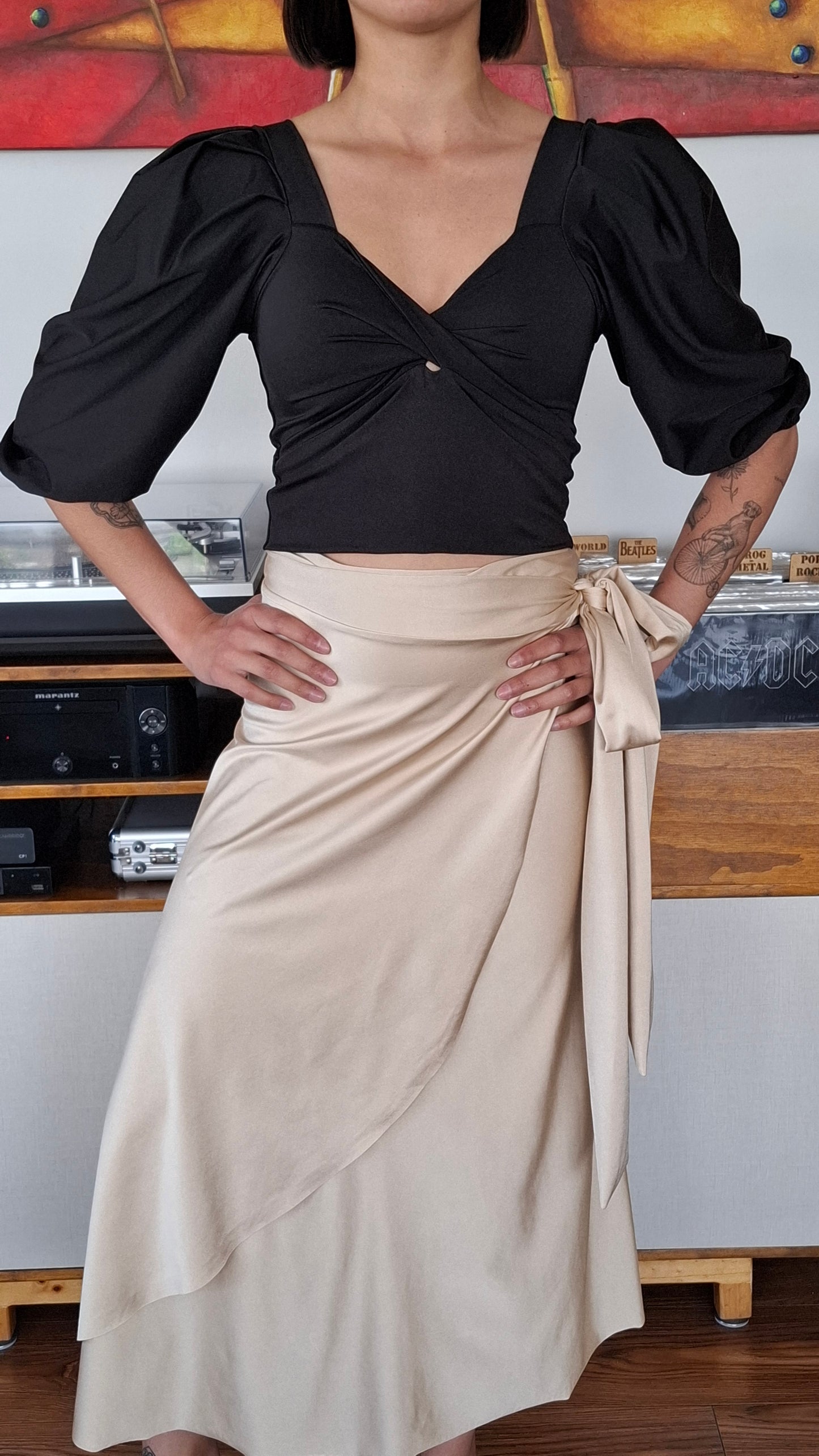 FALDA TILI BEIGE