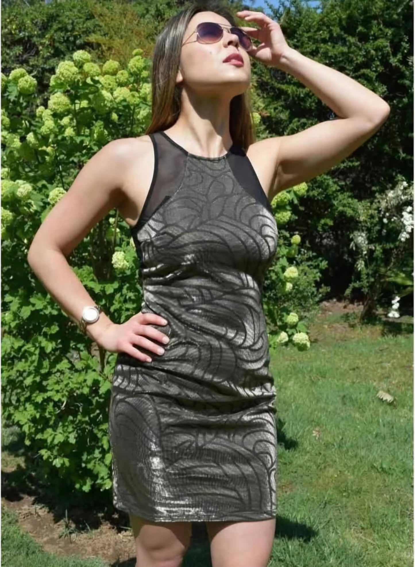 VESTIDO DORADO DE FIESTA