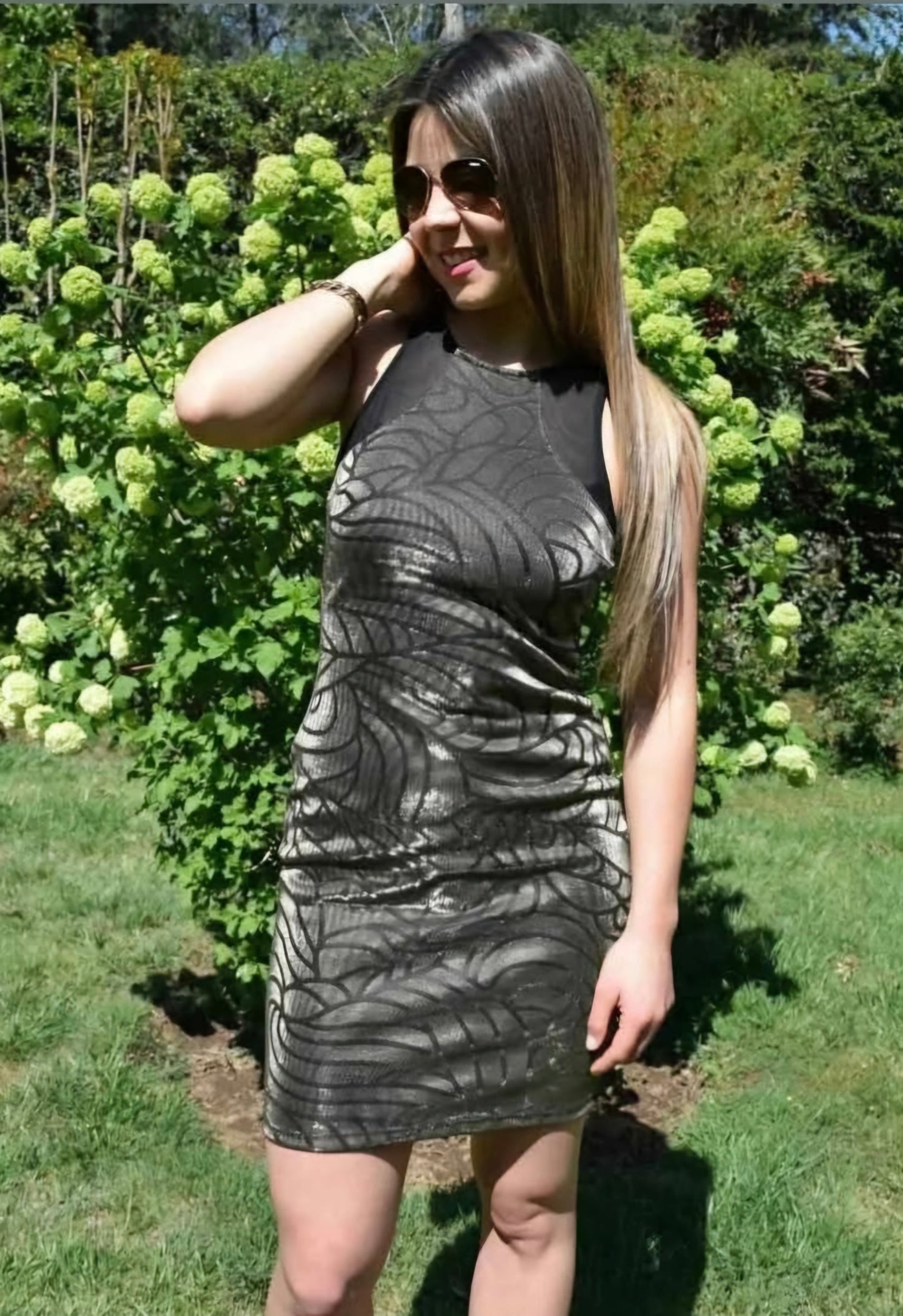 VESTIDO DORADO DE FIESTA