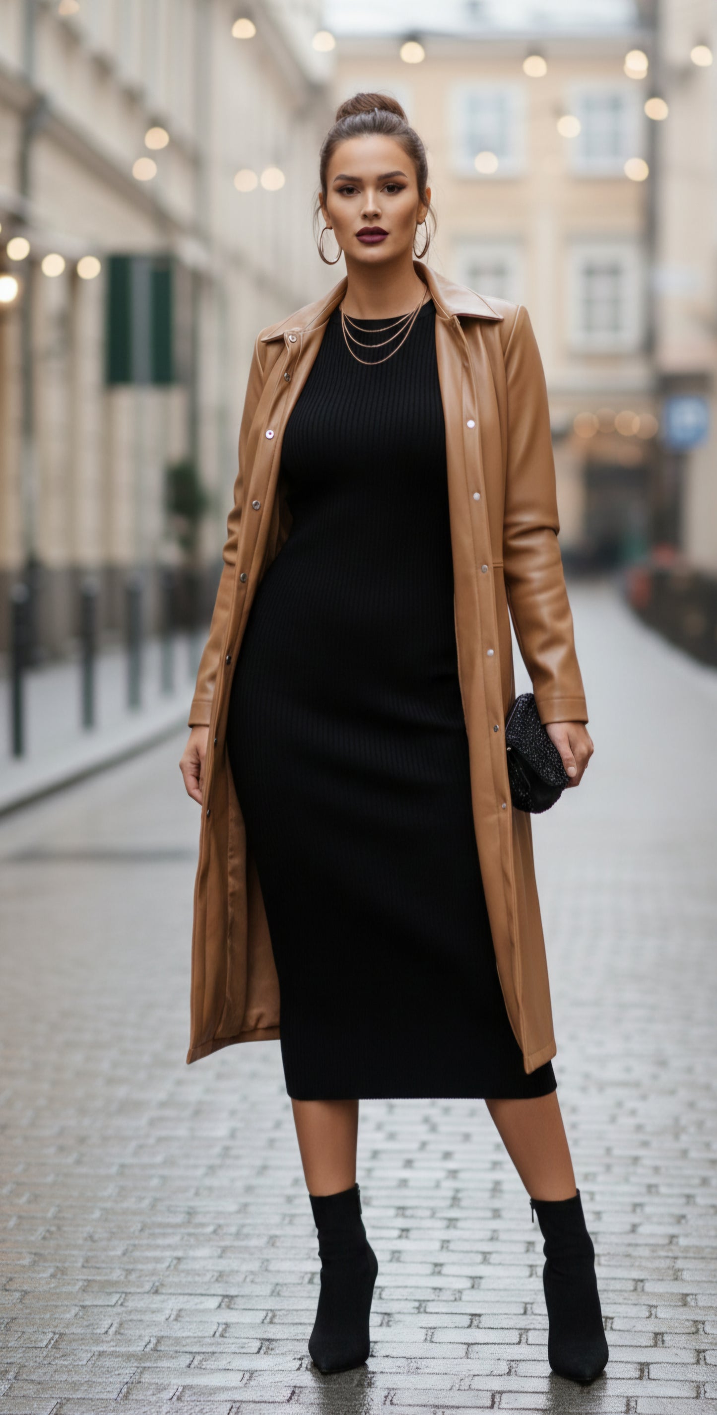 TRENCH ECOCUERO OPACO BEIGE