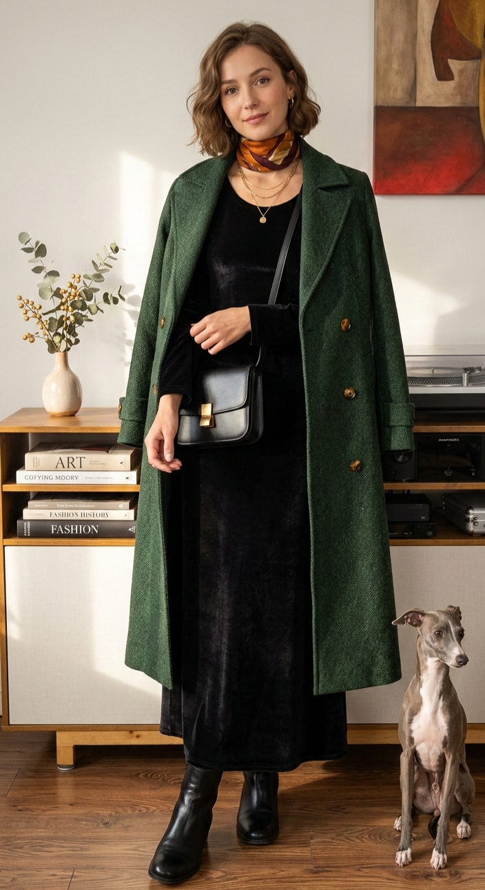 MAXIVESTIDO TERCIOPELO  NEGRO