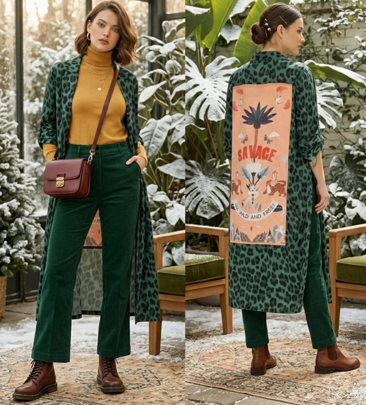 BLUSON ANIMAL PRINT VERDE