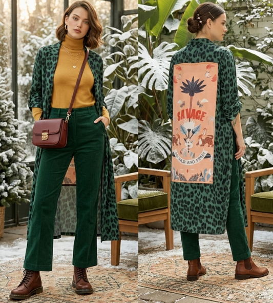 BLUSON ANIMAL PRINT VERDE