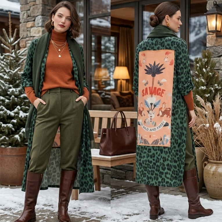 BLUSON ANIMAL PRINT VERDE