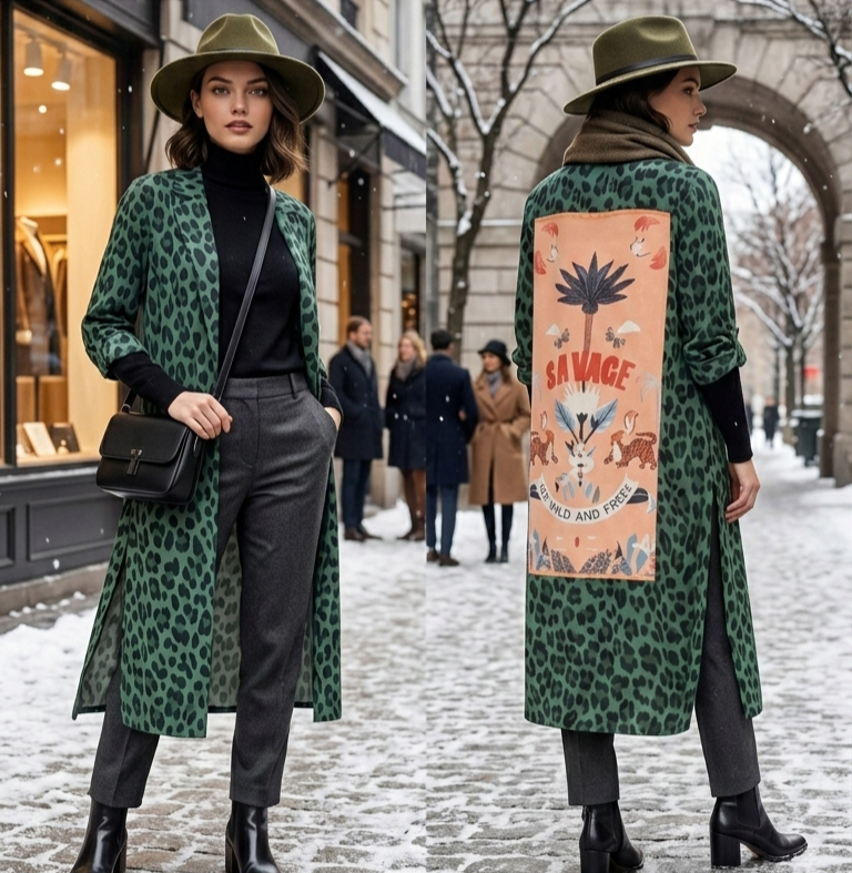 BLUSON ANIMAL PRINT VERDE