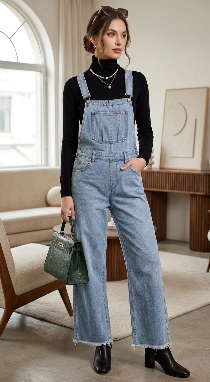 JARDINERA JEANS PIERNA ANCHA