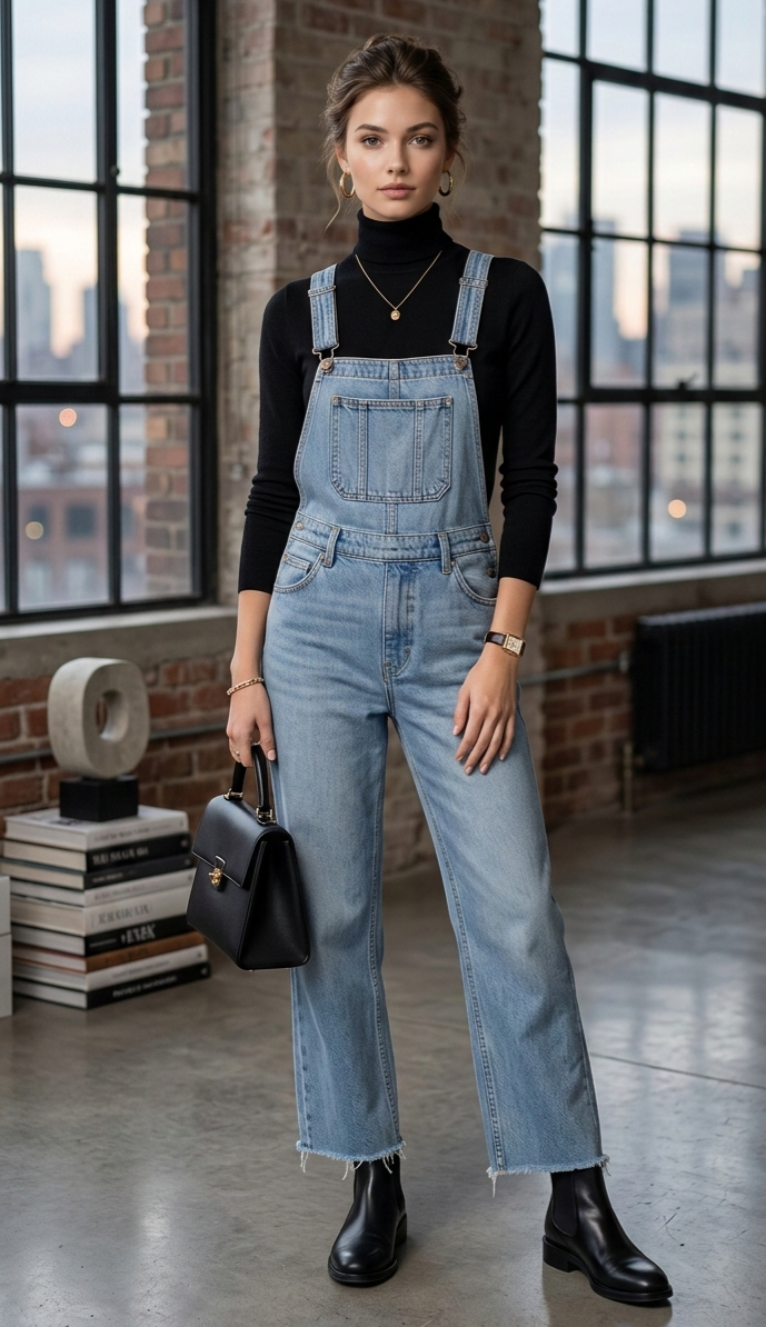 JARDINERA JEANS PIERNA ANCHA