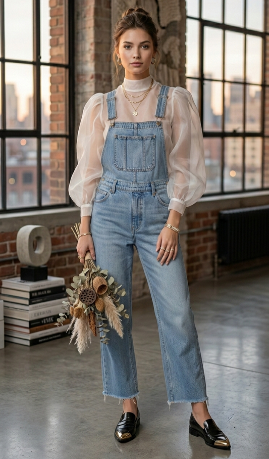 JARDINERA JEANS PIERNA ANCHA