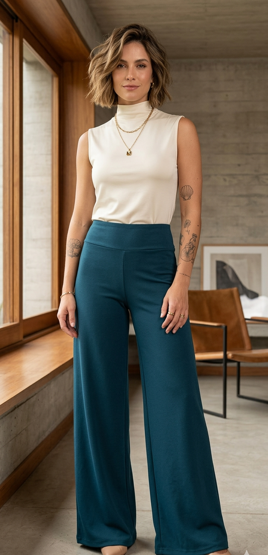 PALAZZOS LUPPE VERDE PETROLEO (Tela Sofia)