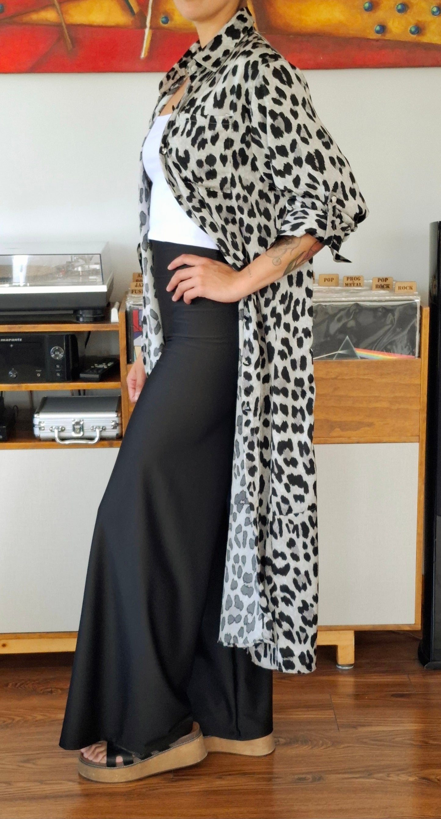 BLUSON ANIMAL PRINT GRIS