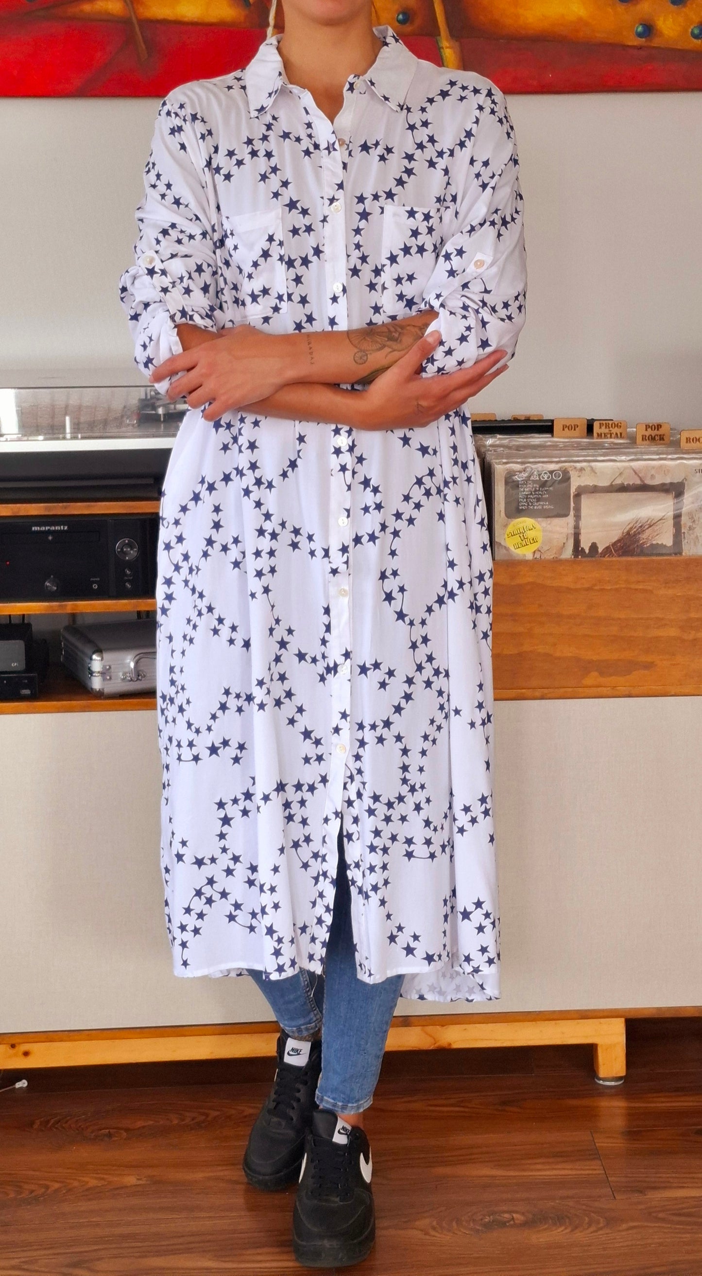 BLUSON BLANCO CON ESTRELLAS