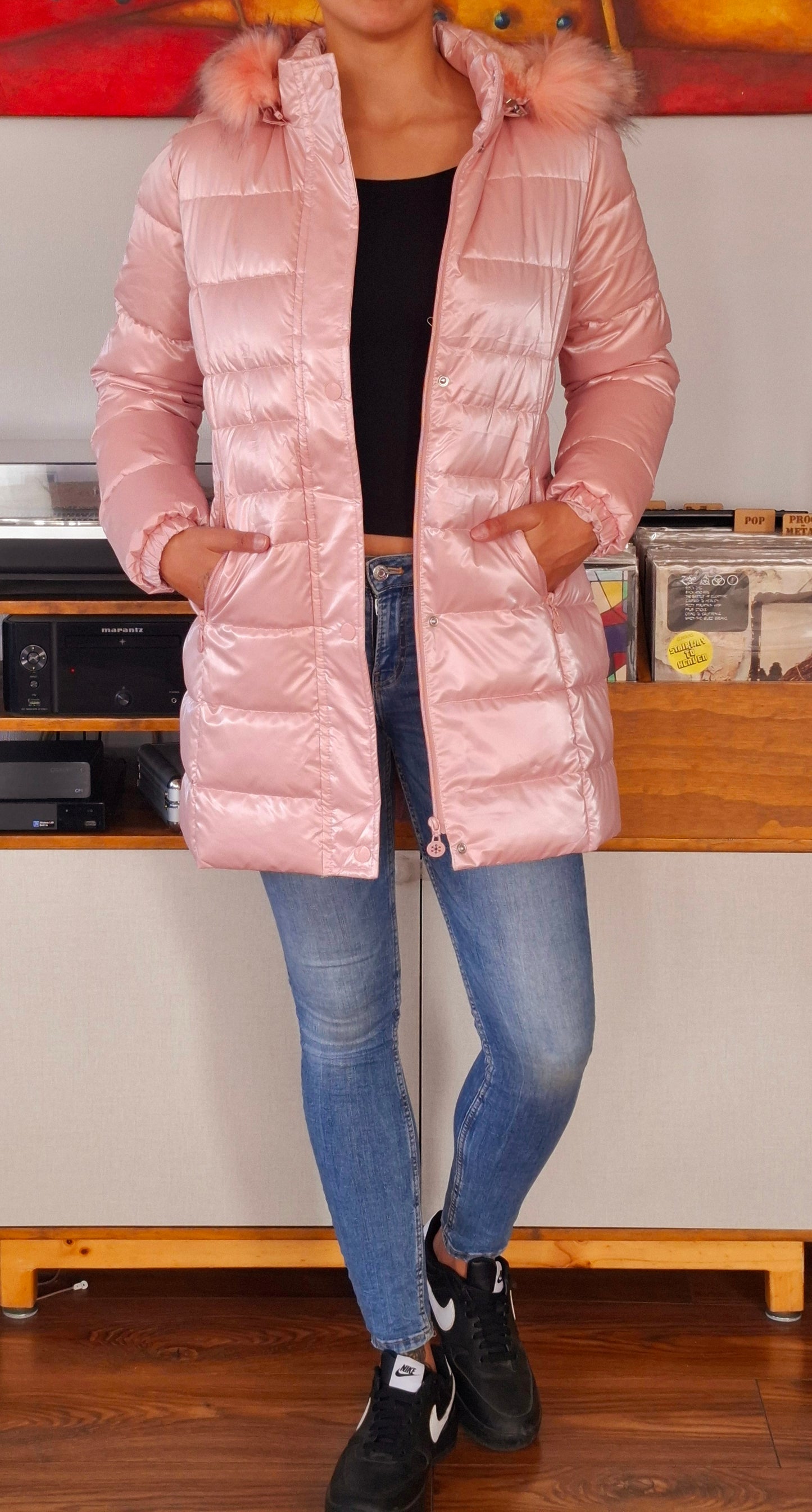 PARKA METALIZADA ROSA