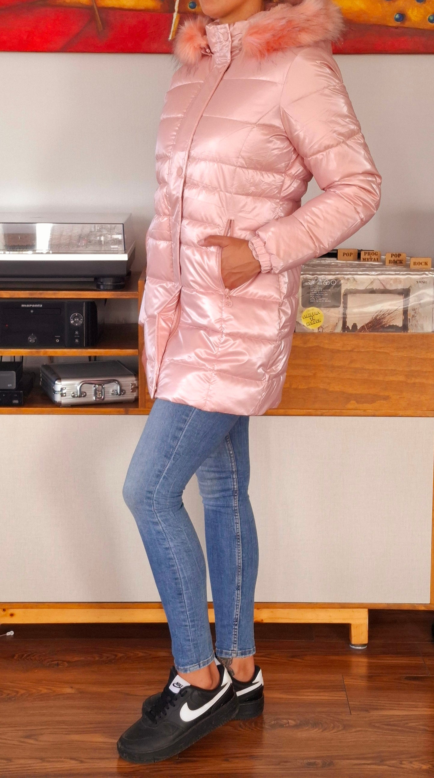 PARKA METALIZADA ROSA