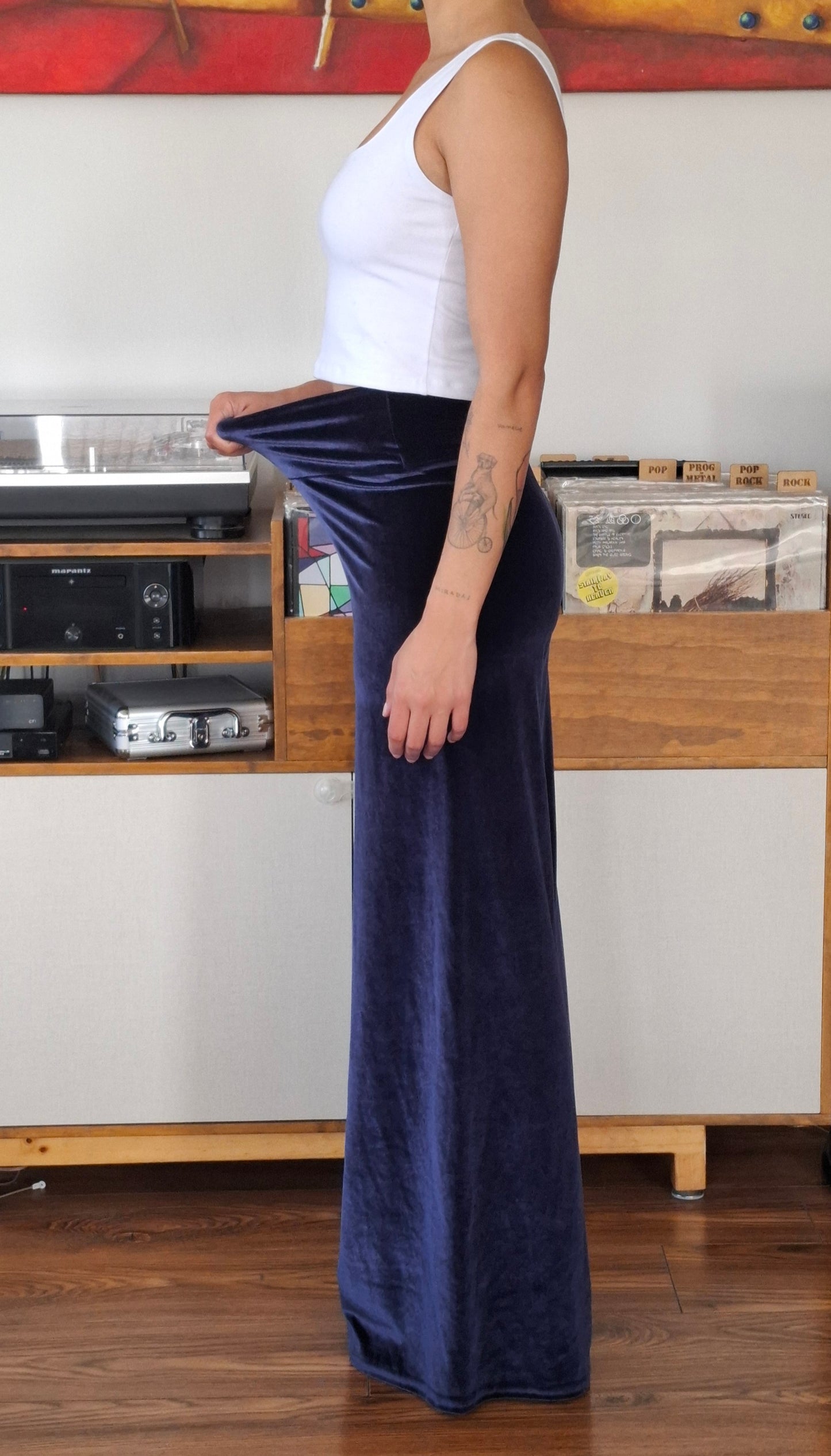 PALAZZO TERCIOPELO AZUL MARINO