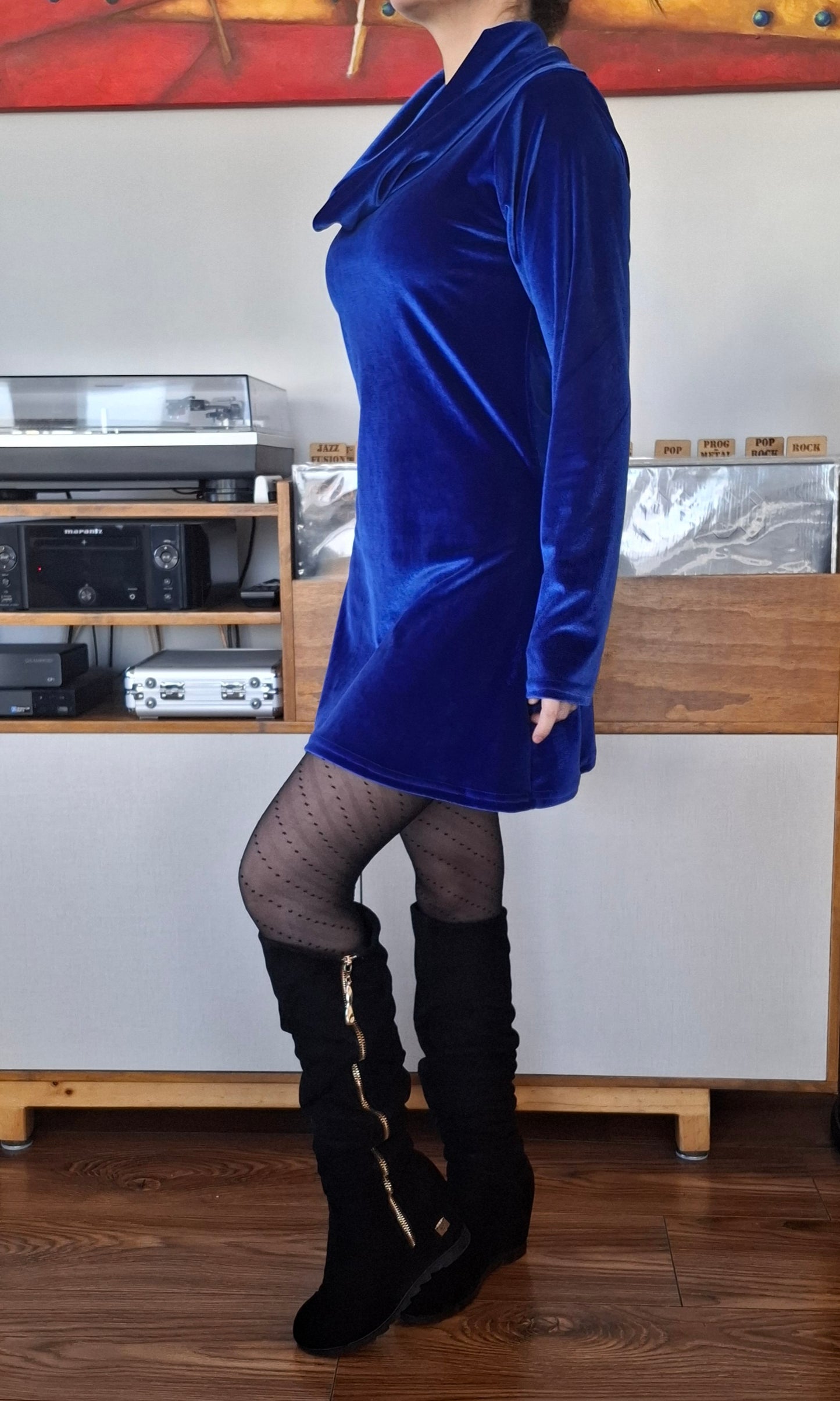 VESTIDO TERCIOPELO CUELLO TORTUGA