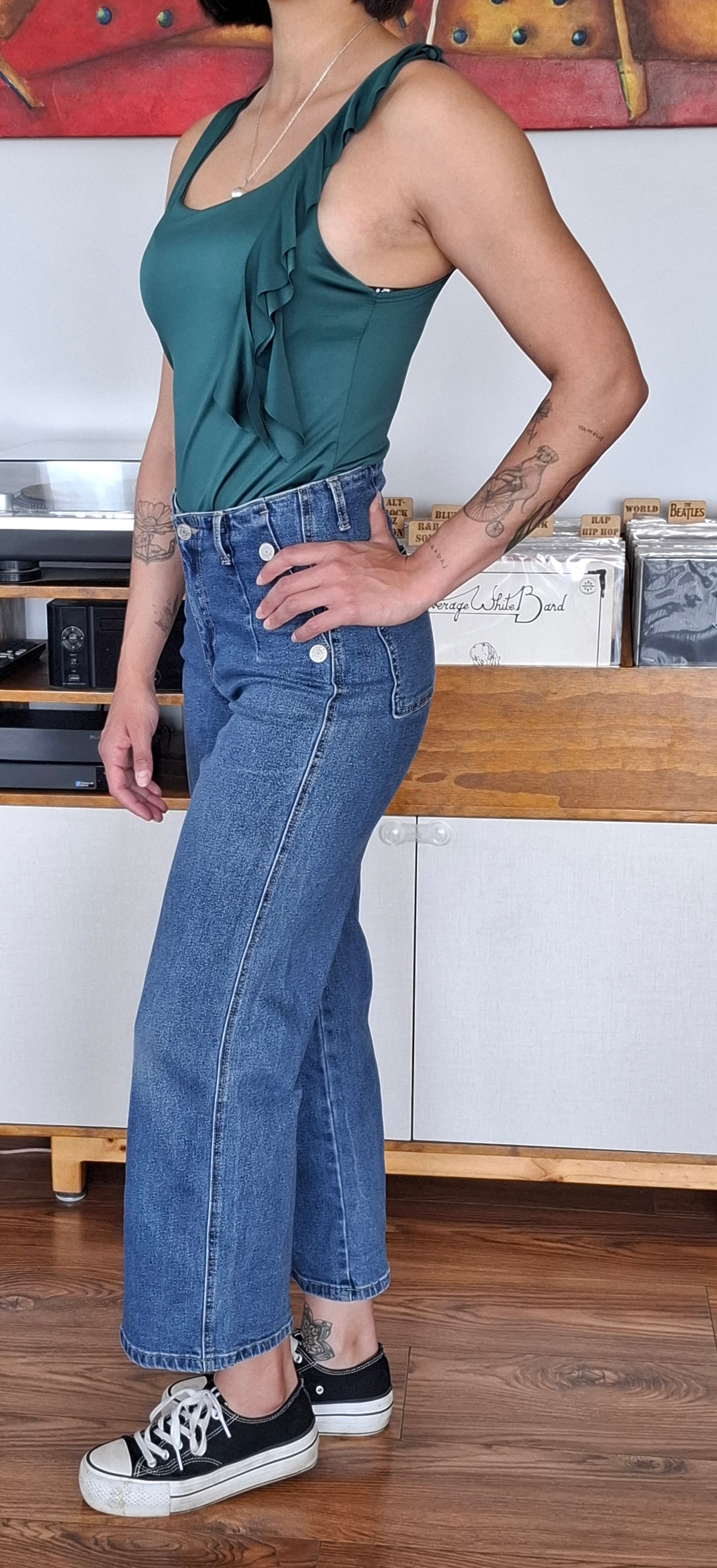 POLERA VERDE BASIC LAZO