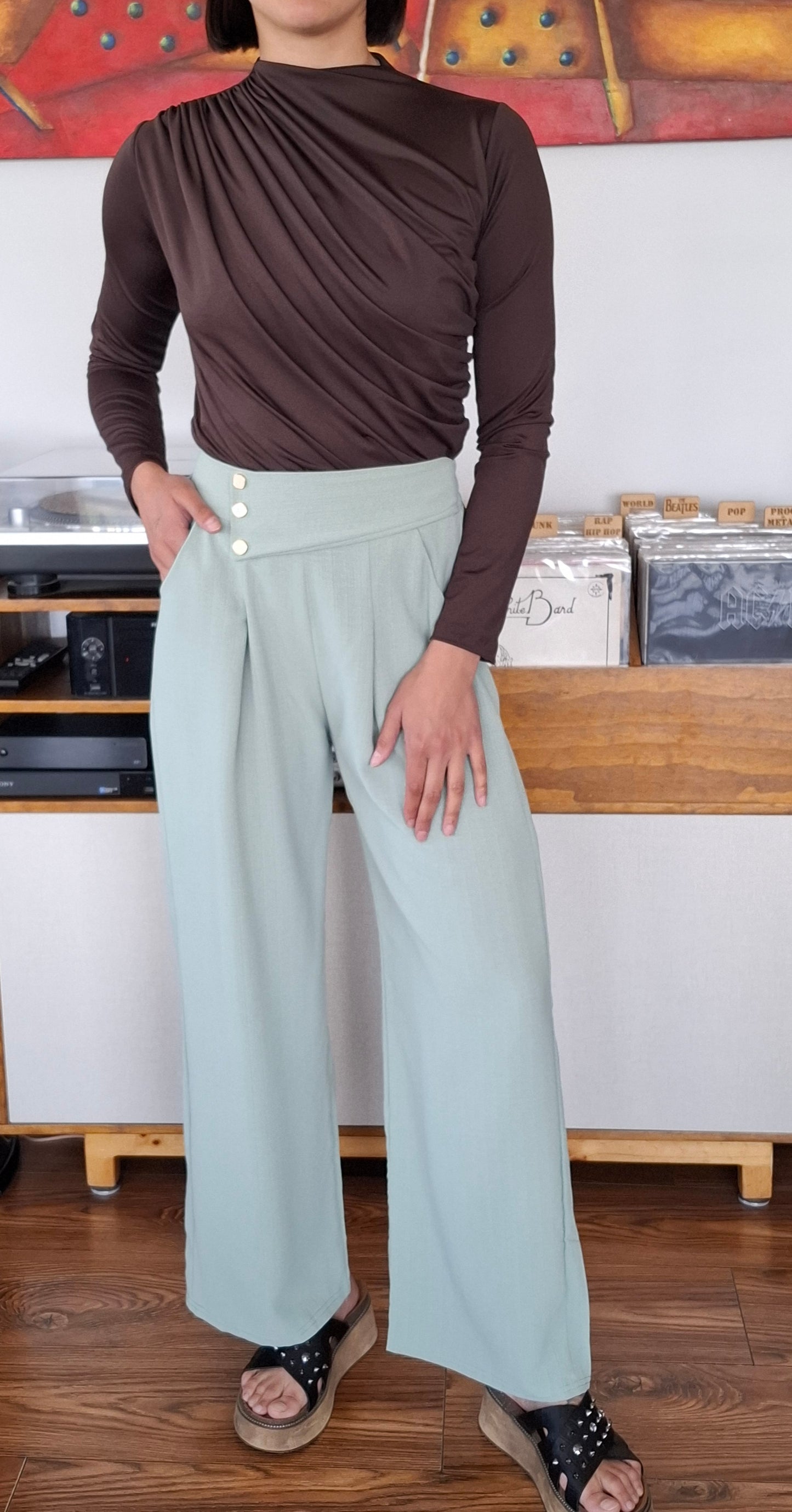 POLERA BASIC CLASIC CAFE MORO