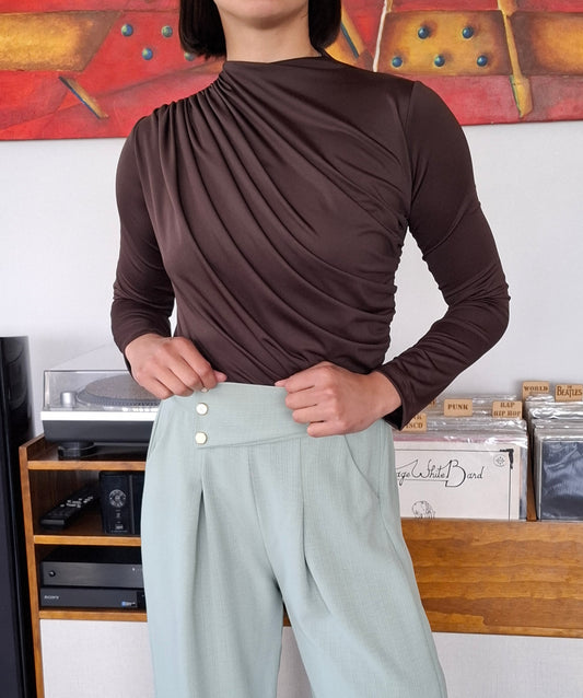 POLERA BASIC CLASIC CAFE MORO