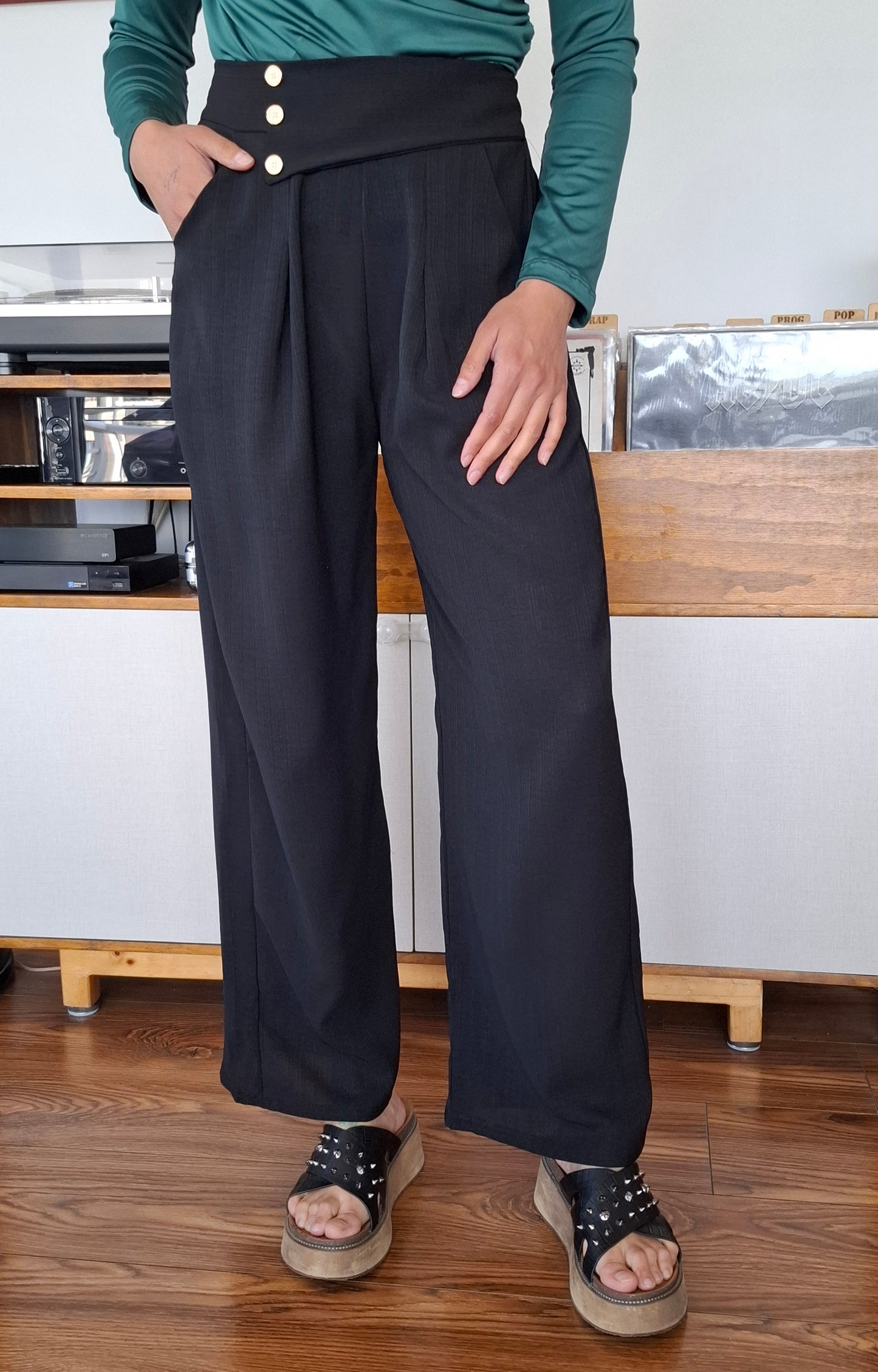 PANTALONES SASTRE NEGRO