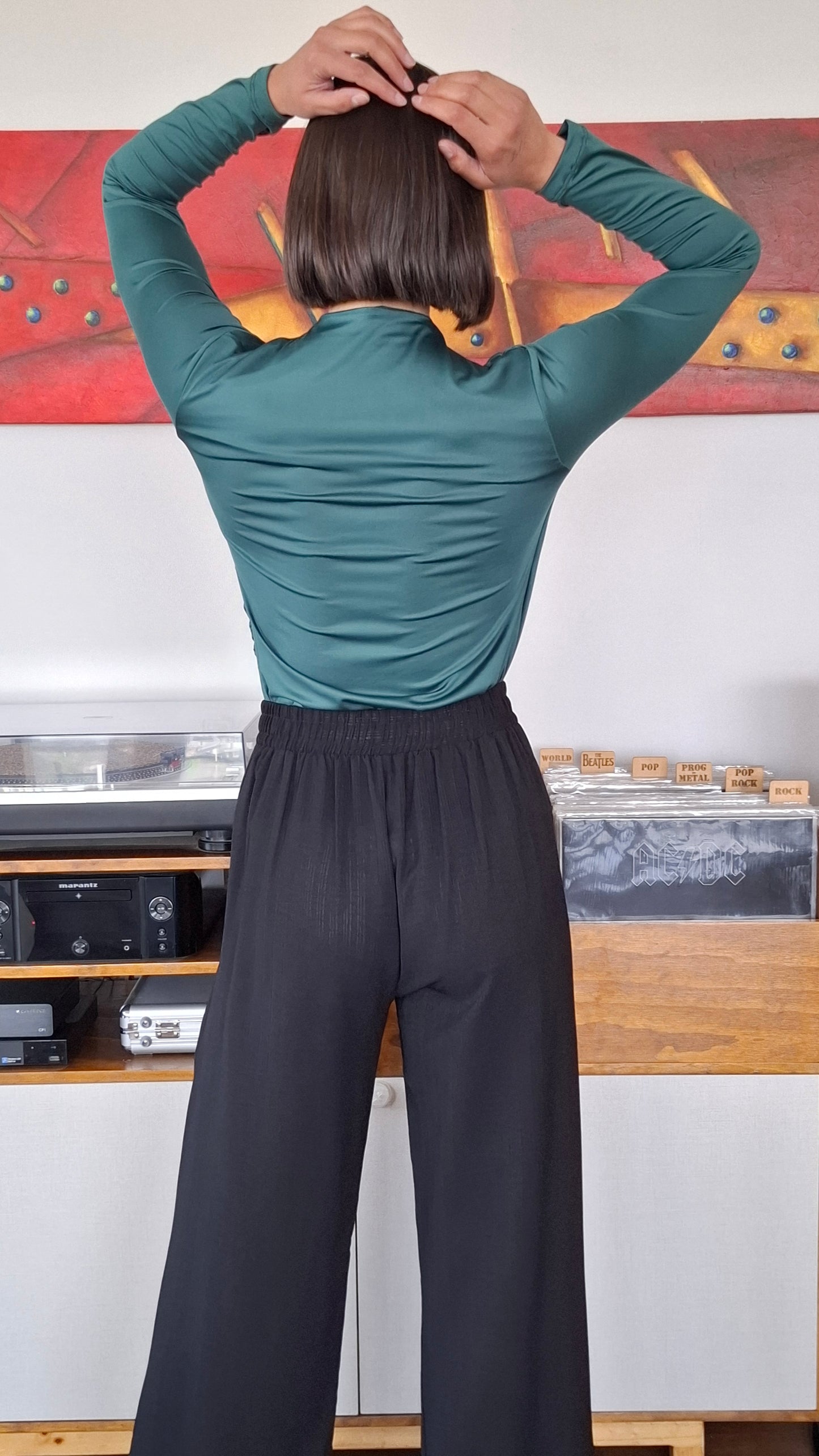 POLERA BASIC CLASIC VERDE BOTELLA