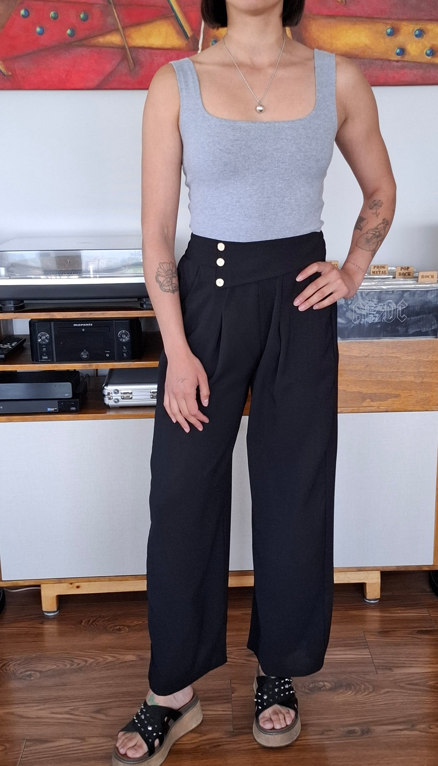 PANTALONES SASTRE NEGRO