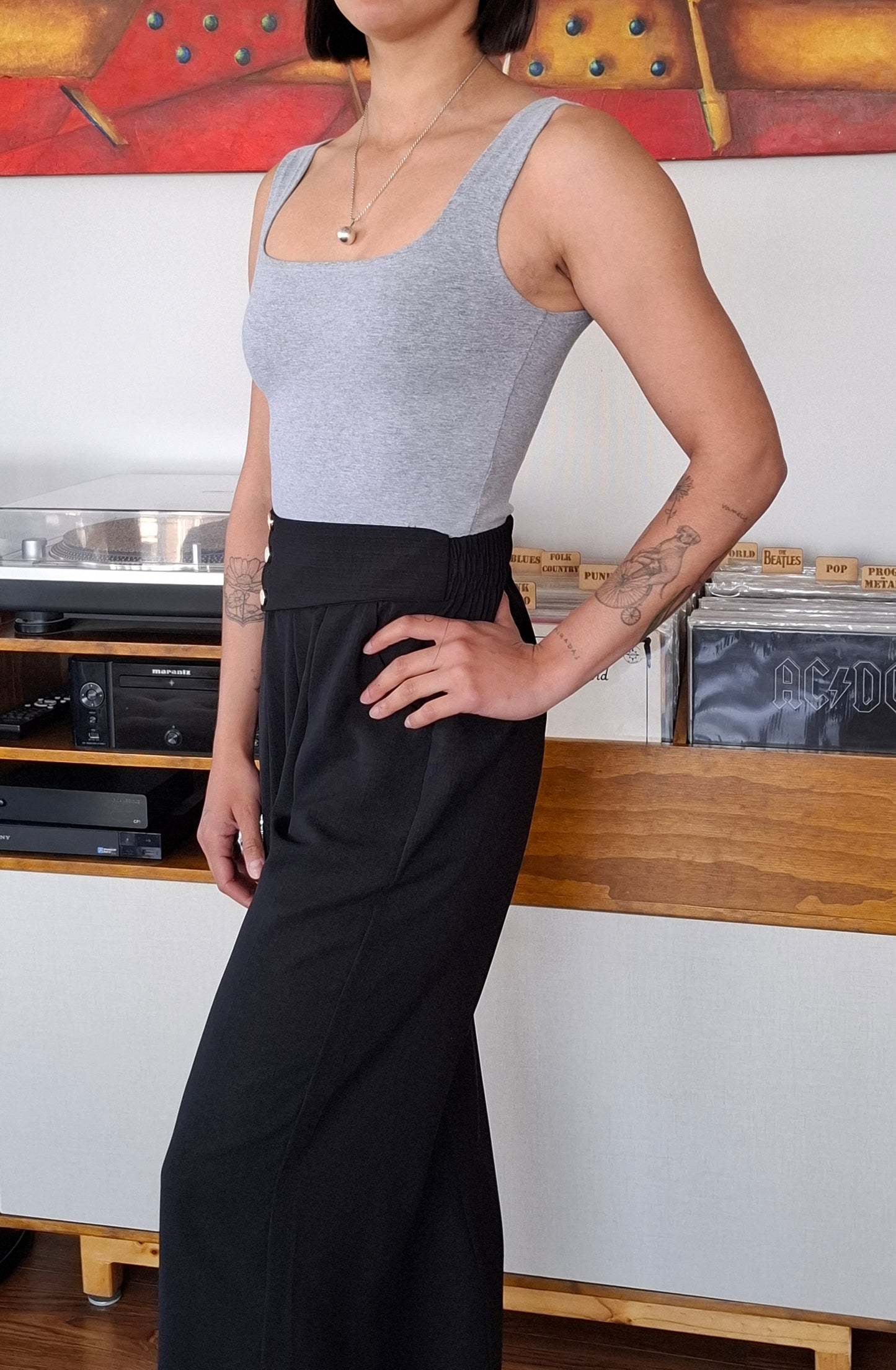 PANTALONES SASTRE NEGRO